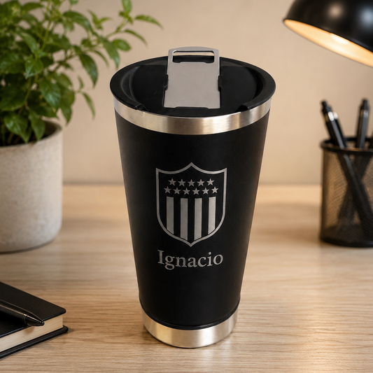 Vaso Cervecero Térmico 475ml con Abridor