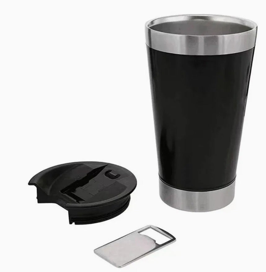Vaso Cervecero Térmico 475ml con Abridor
