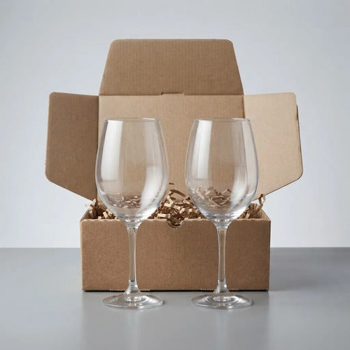 Copa De Vino Personalizadas En Caja - Pack 2 Un