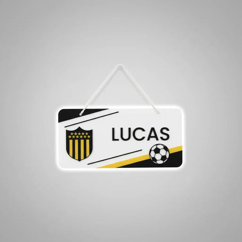 Cartel Personalizado Para Puerta Peñarol Con Nombre