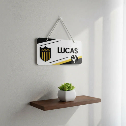 Cartel Personalizado Para Puerta Peñarol Con Nombre