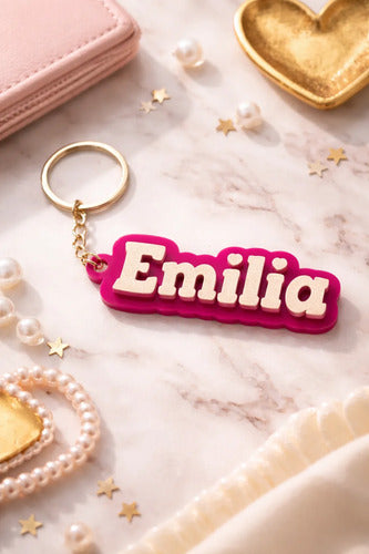 Llavero Personalizado Con Nombre En Acrilico - Ideal Mochila