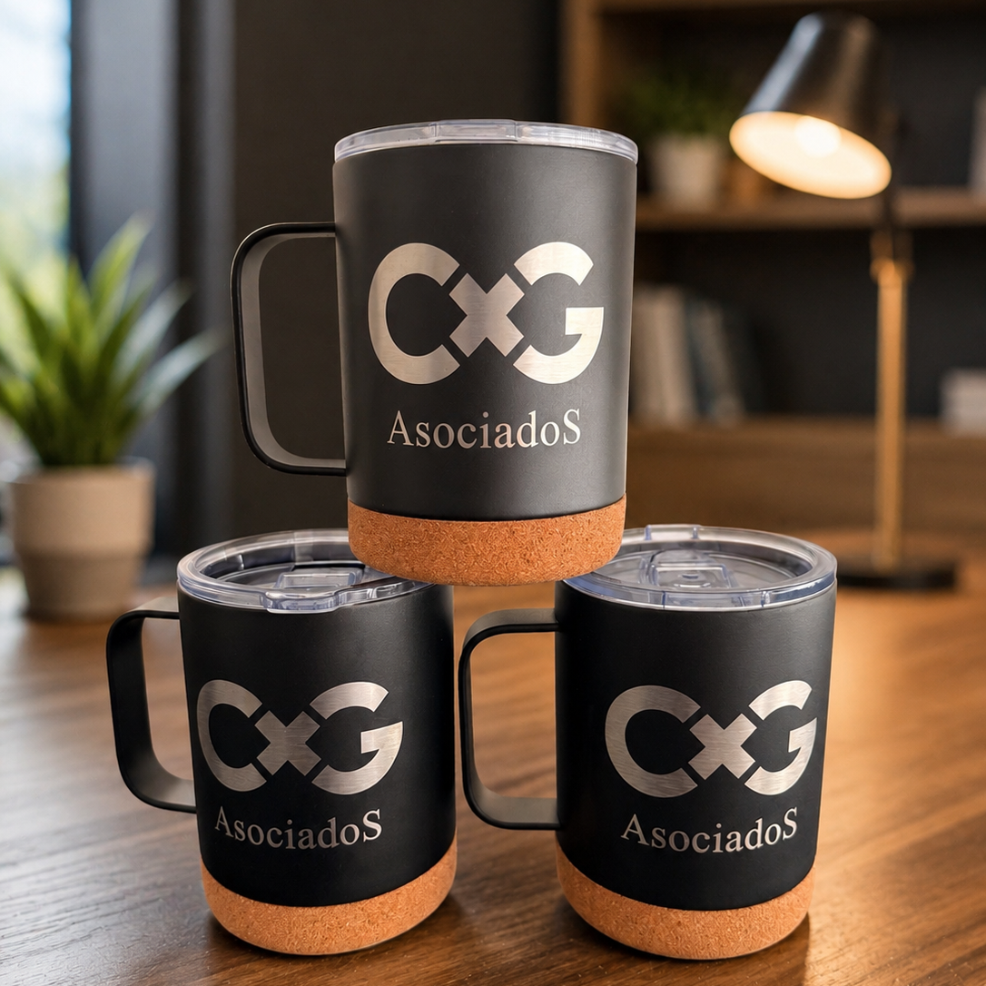 Taza Térmica con base de corcho 355ml