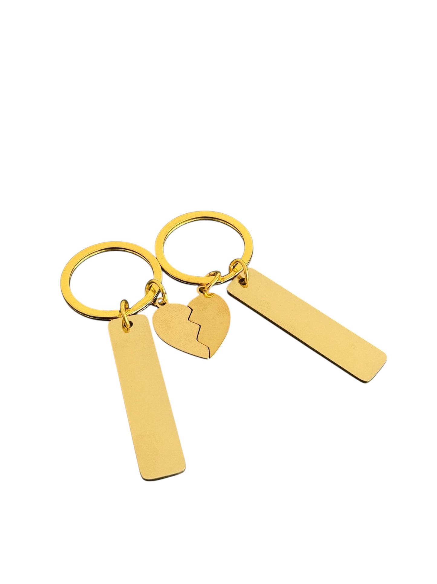 Llavero de Pareja con Corazón Partido