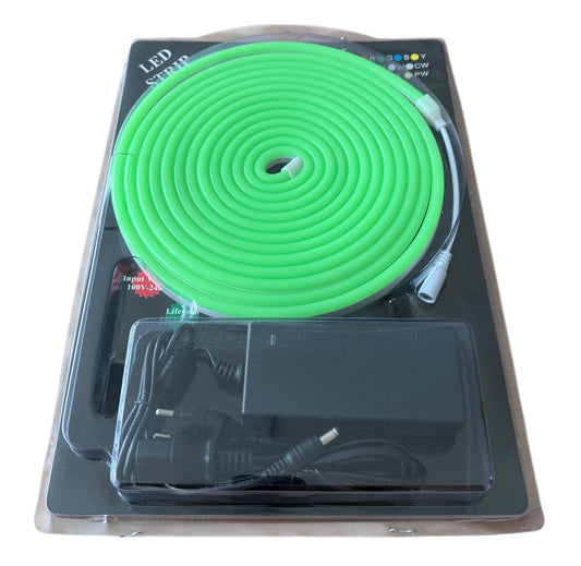 Tira LED Neon Flex de Silicona – 5 metros (120 LEDs/m, 8×16 mm)