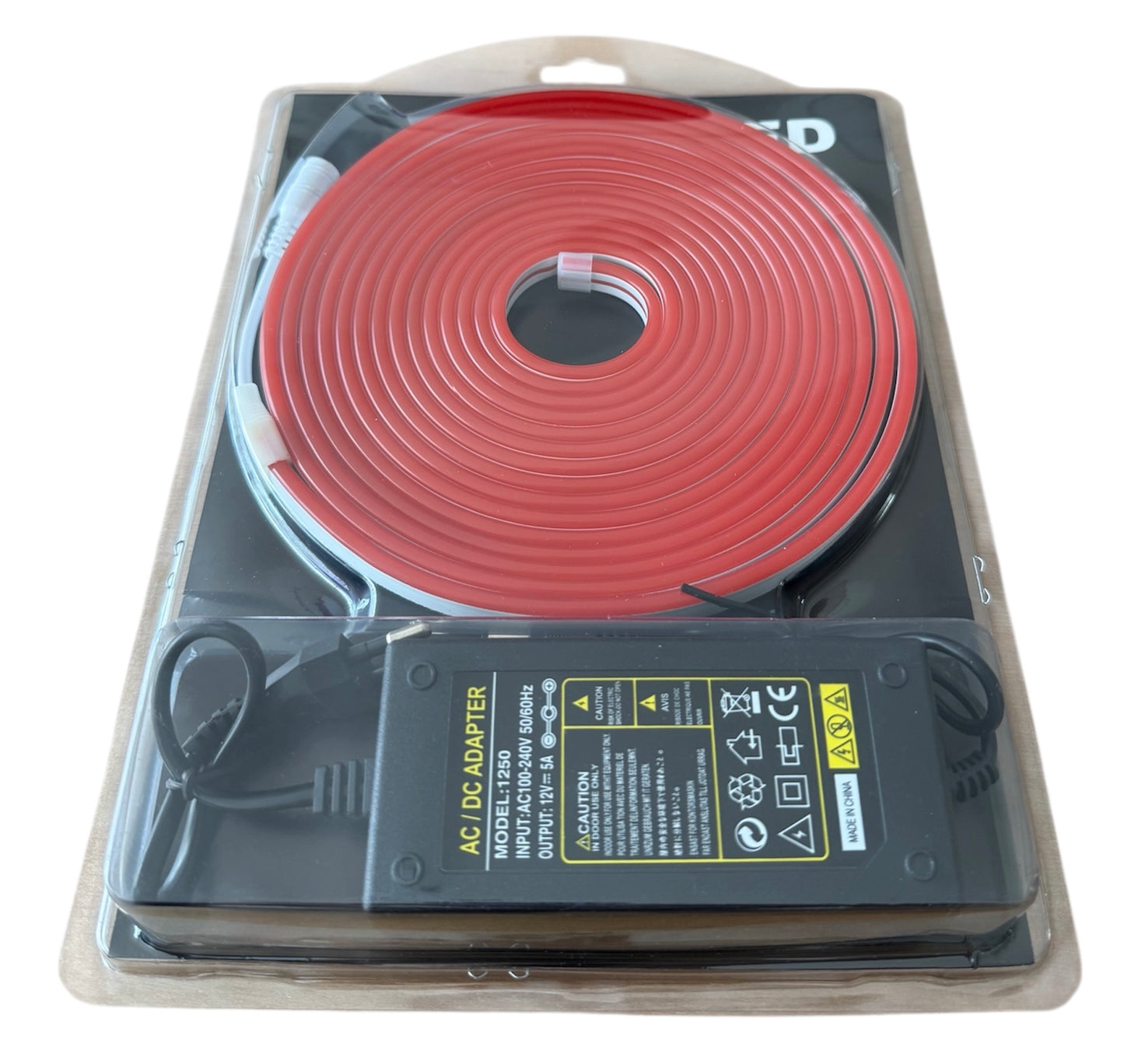 Tira LED Neon Flex de PVC – 5 metros (120 LEDs/m, 6×12 mm)