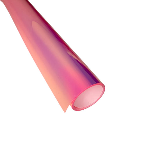 Vinilo Termotransferible Fotoluminiscente Arcoíris Rosado a Rosado - 0.5 x 1 metro