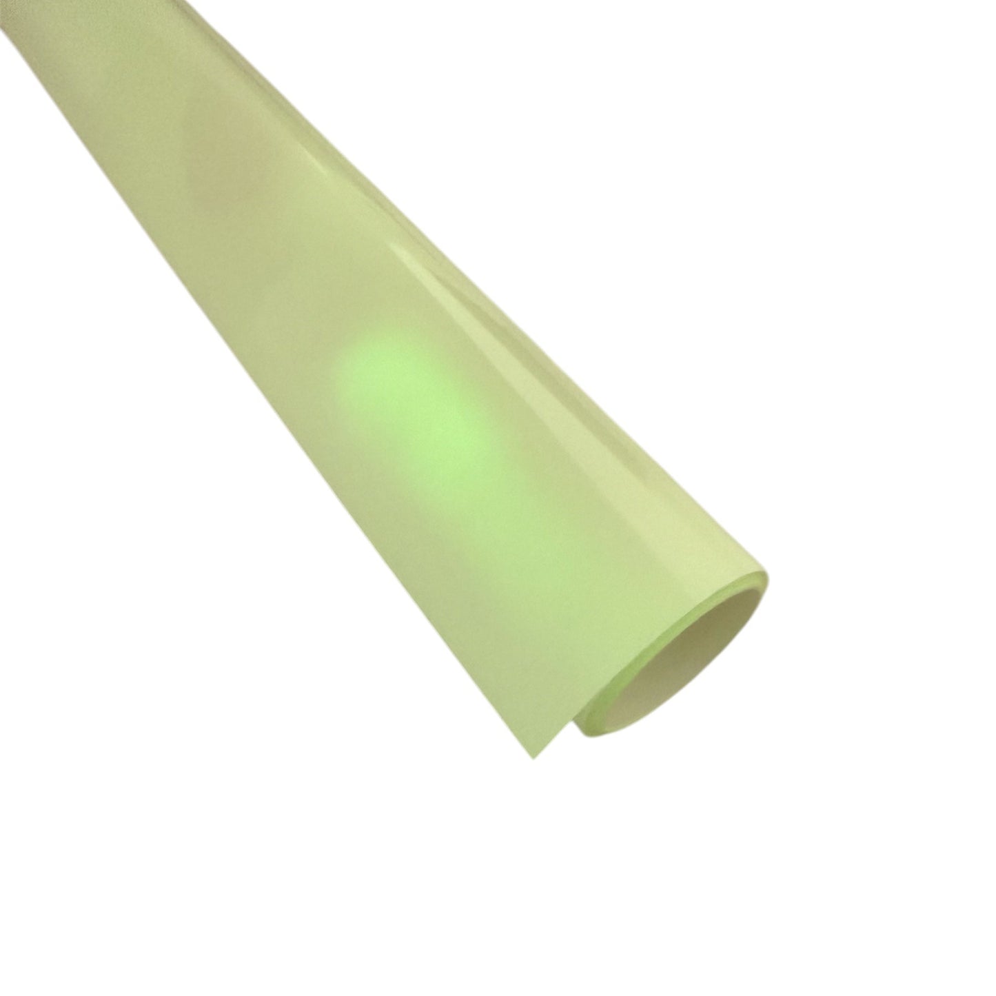 Vinilo Termotransferible Fotoluminiscente Blanco a Verde - 0.5 x 1 metro